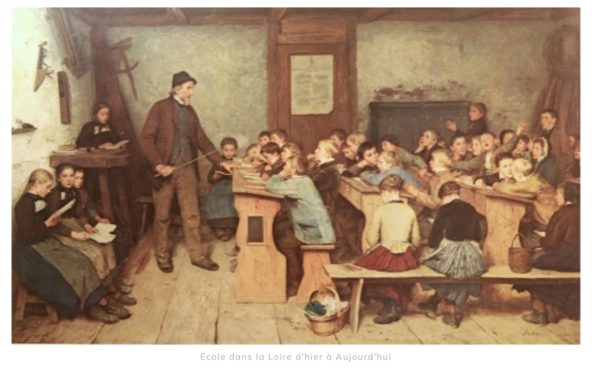 Une classe à l'école en Loire