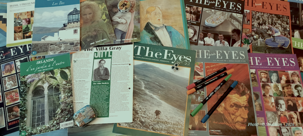 Quelques uns des Numéro de The Irish Eyes ... et des Editions de l'Irish Club.